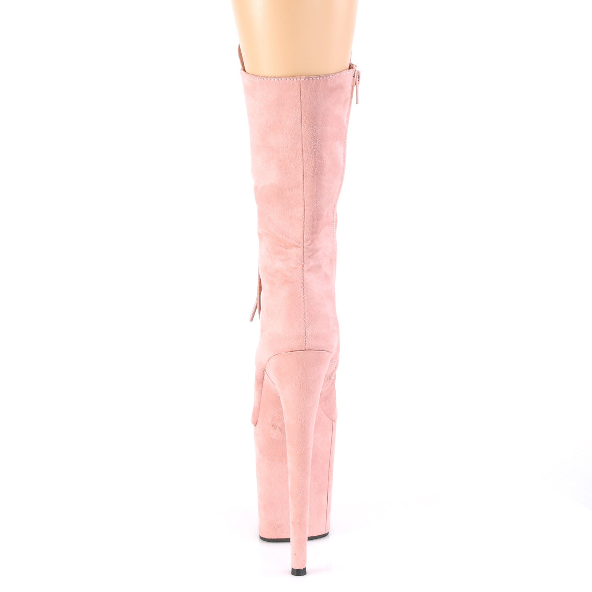 Pleaser Damen Knöchelstiefel FLAMINGO-1050fs B. Rosa Faux Wildleder / b. Rosa Faux Wildleder.