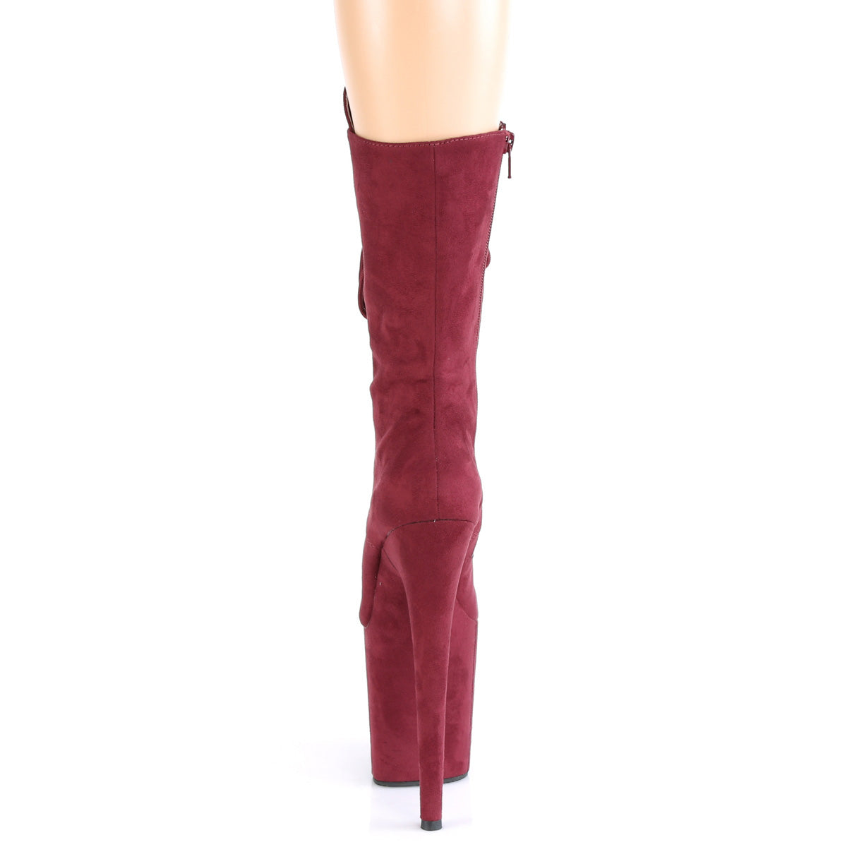 Pleaser Damen Knöchelstiefel FLAMINGO-1050FS Burgund Faux Wildleder / Burgund Faux Wildleder