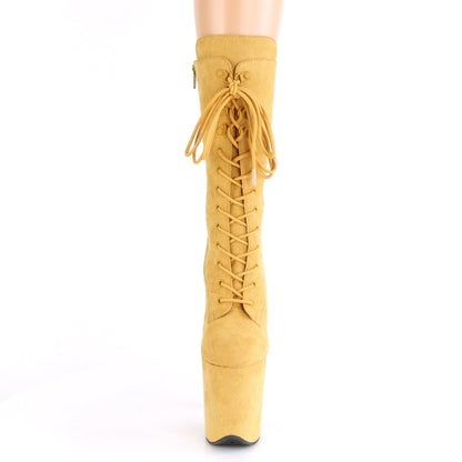 Pleaser Damen Knöchelstiefel FLAMINGO-1050FS Senf-Faux-Wildleder / Senf-Faux-Wildleder