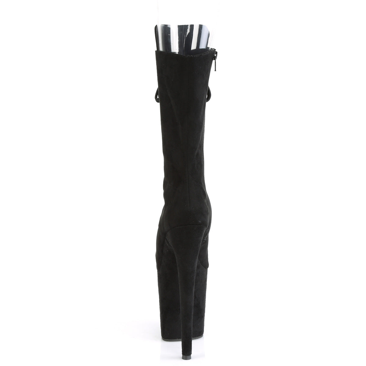 Pleaser Damen Knöchelstiefel FLAMINGO-1051fs BLK Faux Wildleder / BLK Faux Wildleder