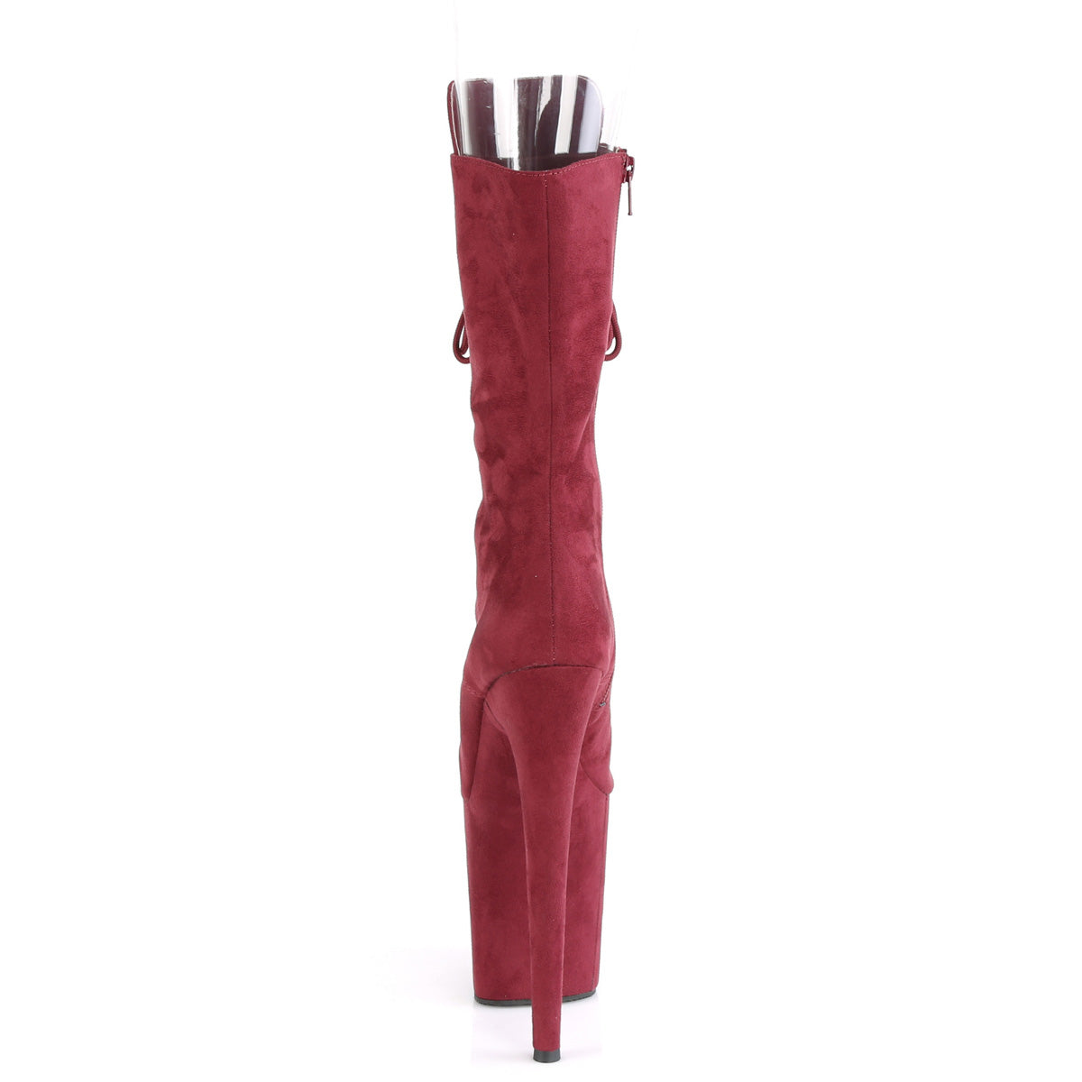 Pleaser Damen Knöchelstiefel FLAMINGO-1051fs Burgund Faux Wildleder / Burgund Faux Wildleder