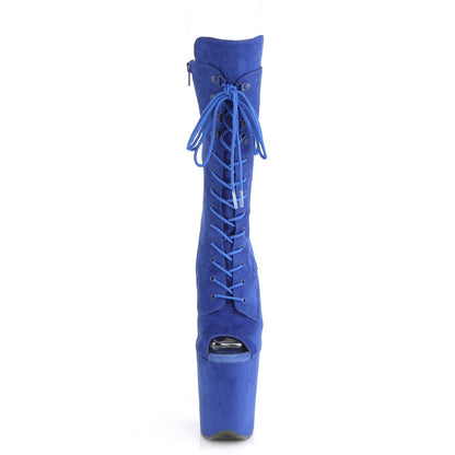 Pleaser Damen Knöchelstiefel FLAMINGO-1051FS Royal Blue Faux Wildleder / Royal Blue Faux Wildleder