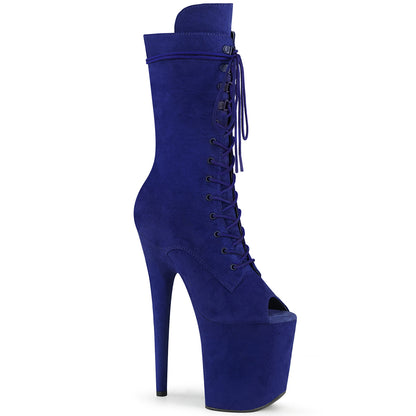 Pleaser Damen Knöchelstiefel FLAMINGO-1051FS Royal Blue Faux Wildleder / Royal Blue Faux Wildleder