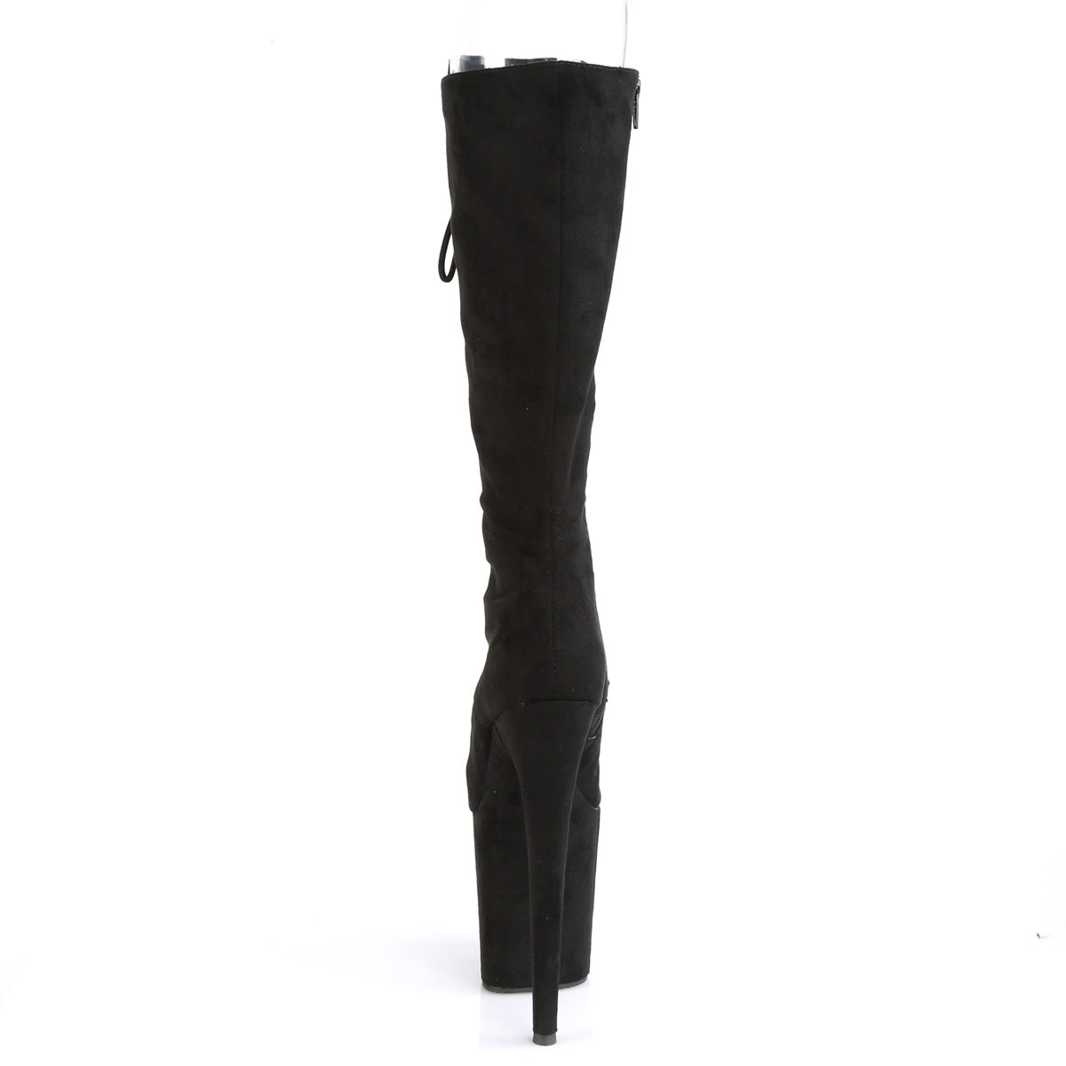 Pleaser Womens Boots. FLAMINGO-2051fs BLK Faux Wildleder / BLK Faux Wildleder