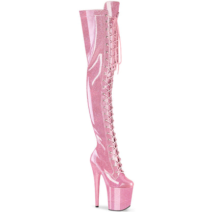 Pleaser Women's Platform Shoes FLAMINGO-3020GP B. Pink Glitter Pat/M