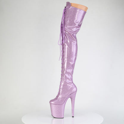 Pleaser Women's Platform Shoes FLAMINGO-3020GP Lilac Glitter Pat/M