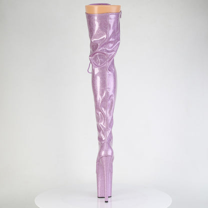 Pleaser Women's Platform Shoes FLAMINGO-3020GP Lilac Glitter Pat/M