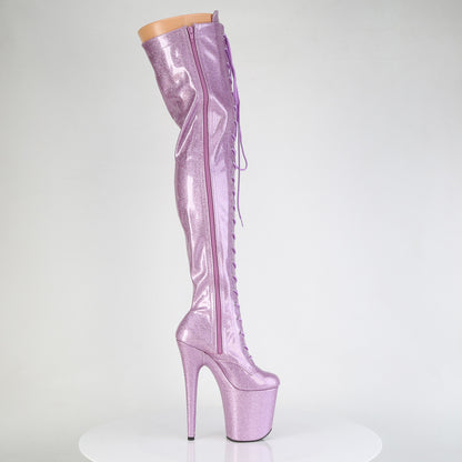 Pleaser Women's Platform Shoes FLAMINGO-3020GP Lilac Glitter Pat/M