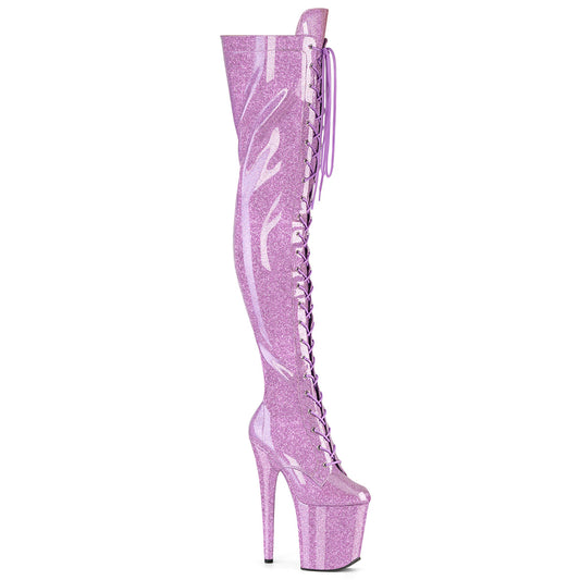 Pleaser Women's Platform Shoes FLAMINGO-3020GP Lilac Glitter Pat/M