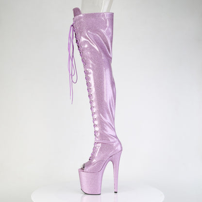Pleaser Women's Platform Shoes FLAMINGO-3021GP Lilac Glitter Pat/M