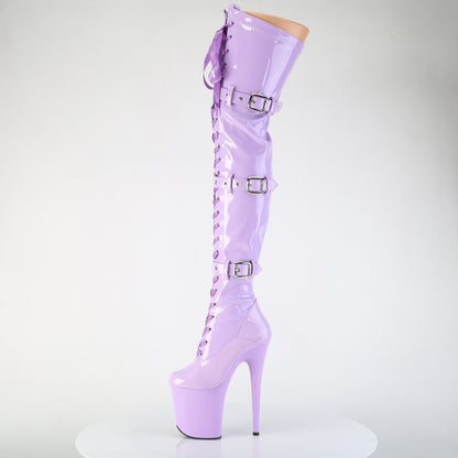 Pleaser Women's Platform Shoes FLAMINGO-3028 Lavender Str. Pat/Lavender