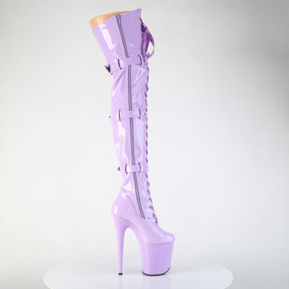 Pleaser Women's Platform Shoes FLAMINGO-3028 Lavender Str. Pat/Lavender