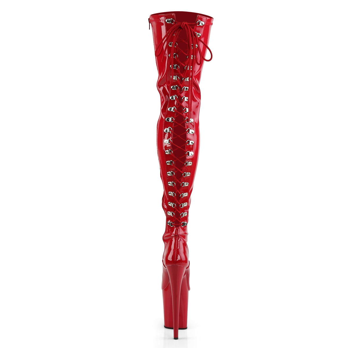 Pleaser Womens Boots. FLAMINGO-3063 Red Str Pat / rot
