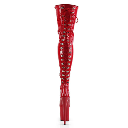 Pleaser Womens Boots. FLAMINGO-3063 Red Str Pat / rot