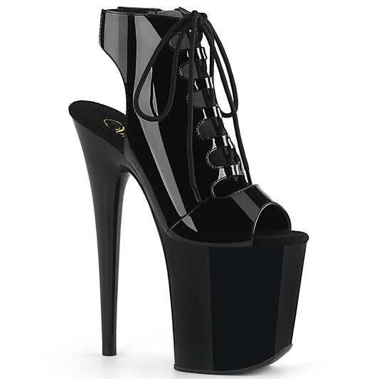 Pleaser Womens Sandals FLAMINGO-800-20 Blk Pat/Blk