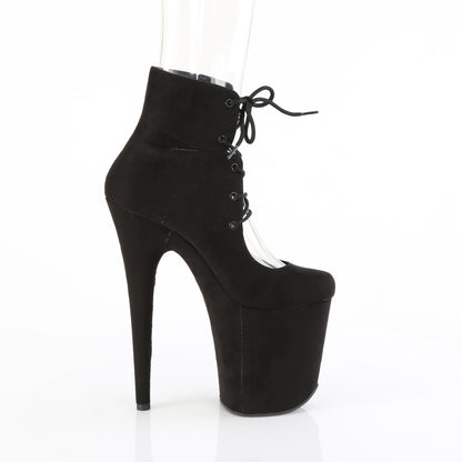 Pleaser Women's Platform Shoes FLAMINGO-800-22 Blk Faux Suede/Blk Faux Suede