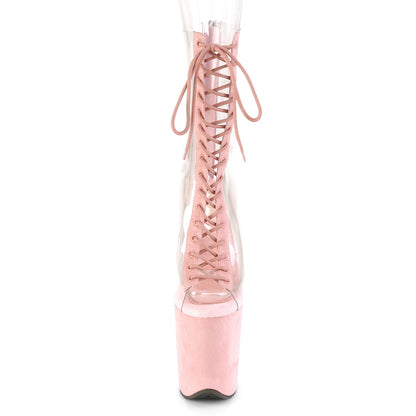 Pleaser Damen Knöchelstiefel FLAMINGO-800-34FS CLR-B. Rosa Faux Wildleder / b. Rosa Faux Wildleder.