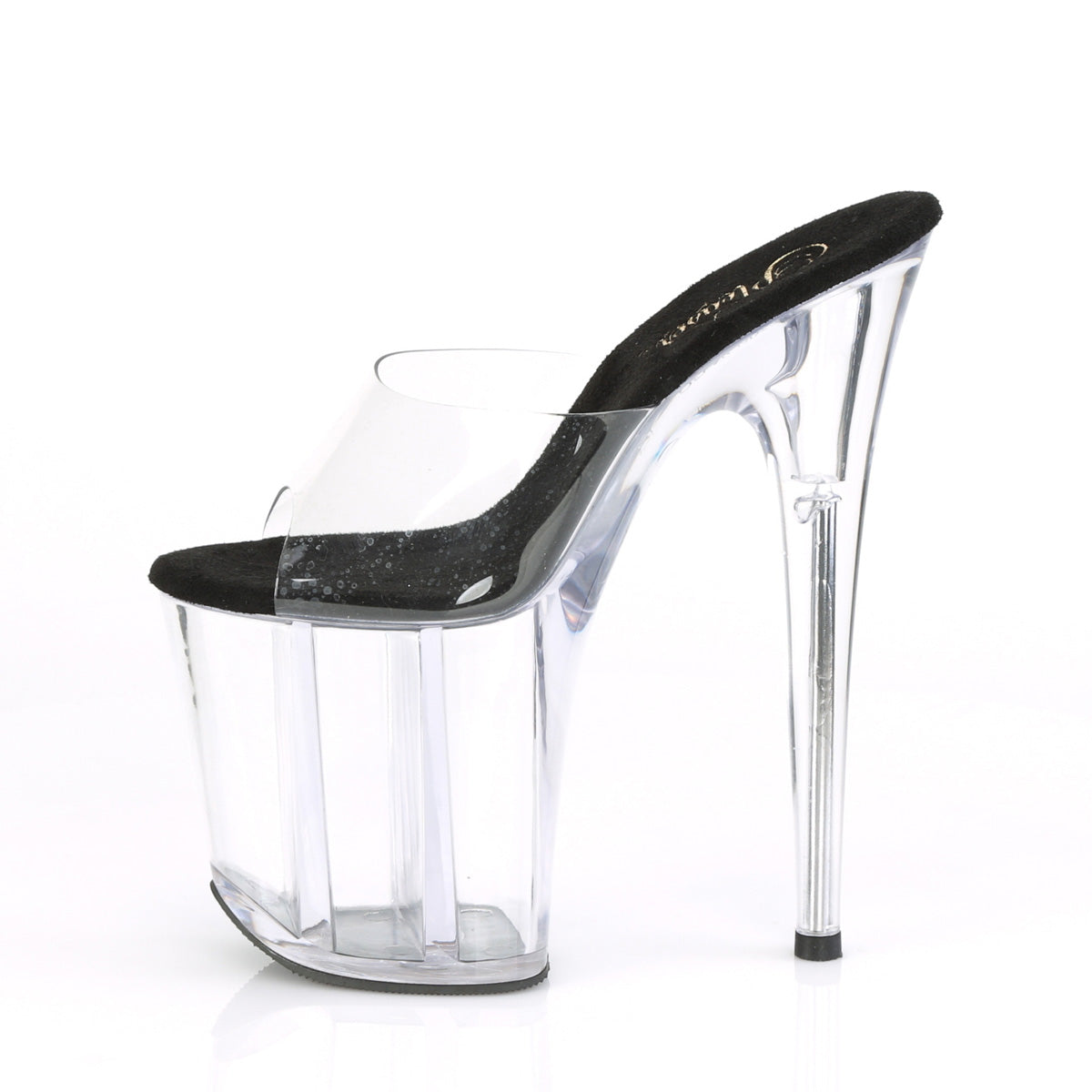 Pleaser Womens Sandals FLAMINGO-801 Clr-Blk/Clr