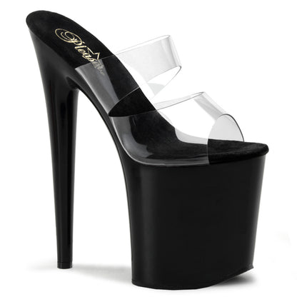 Pleaser Damen Sandalen FLAMINGO-802 CLR / BLK