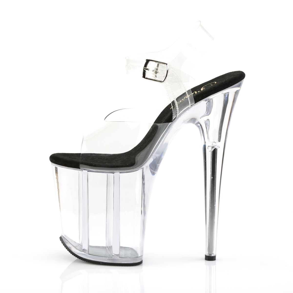 Pleaser Women's Platform Shoes FLAMINGO-808 Clr-Blk/Clr