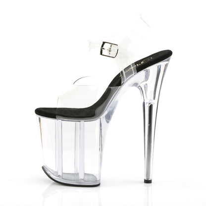 Pleaser Women's Platform Shoes FLAMINGO-808 Clr-Blk/Clr
