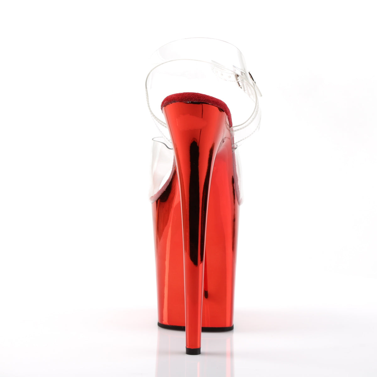 Pleaser Damen Sandalen FLAMINGO-808 CLR / Red Chrome