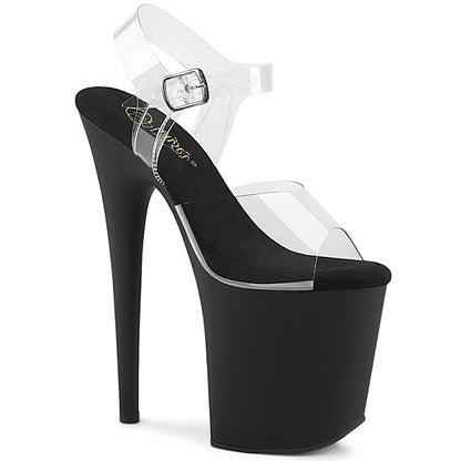 Pleaser Women's Platform Shoes FLAMINGO-808 Clr/Blk Matte
