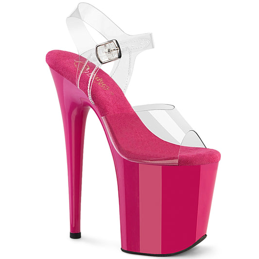 Pleaser Women's Platform Shoes FLAMINGO-808 Clr/H. Pink