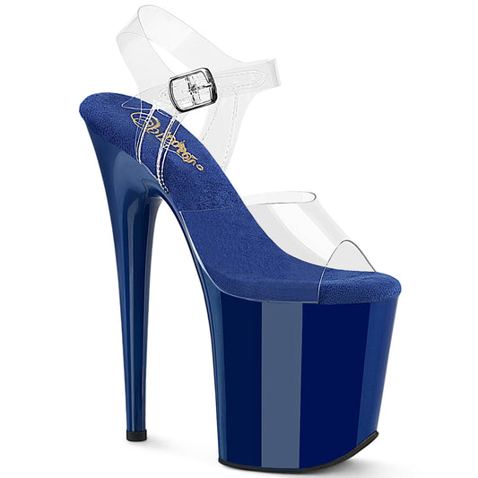 Pleaser Women's Platform Shoes FLAMINGO-808 Clr-Royal Blue/Royal Blue