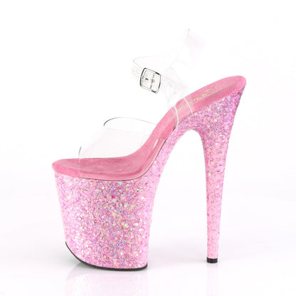 Pleaser Womens Sandals FLAMINGO-808CF Clr/Pink Confetti