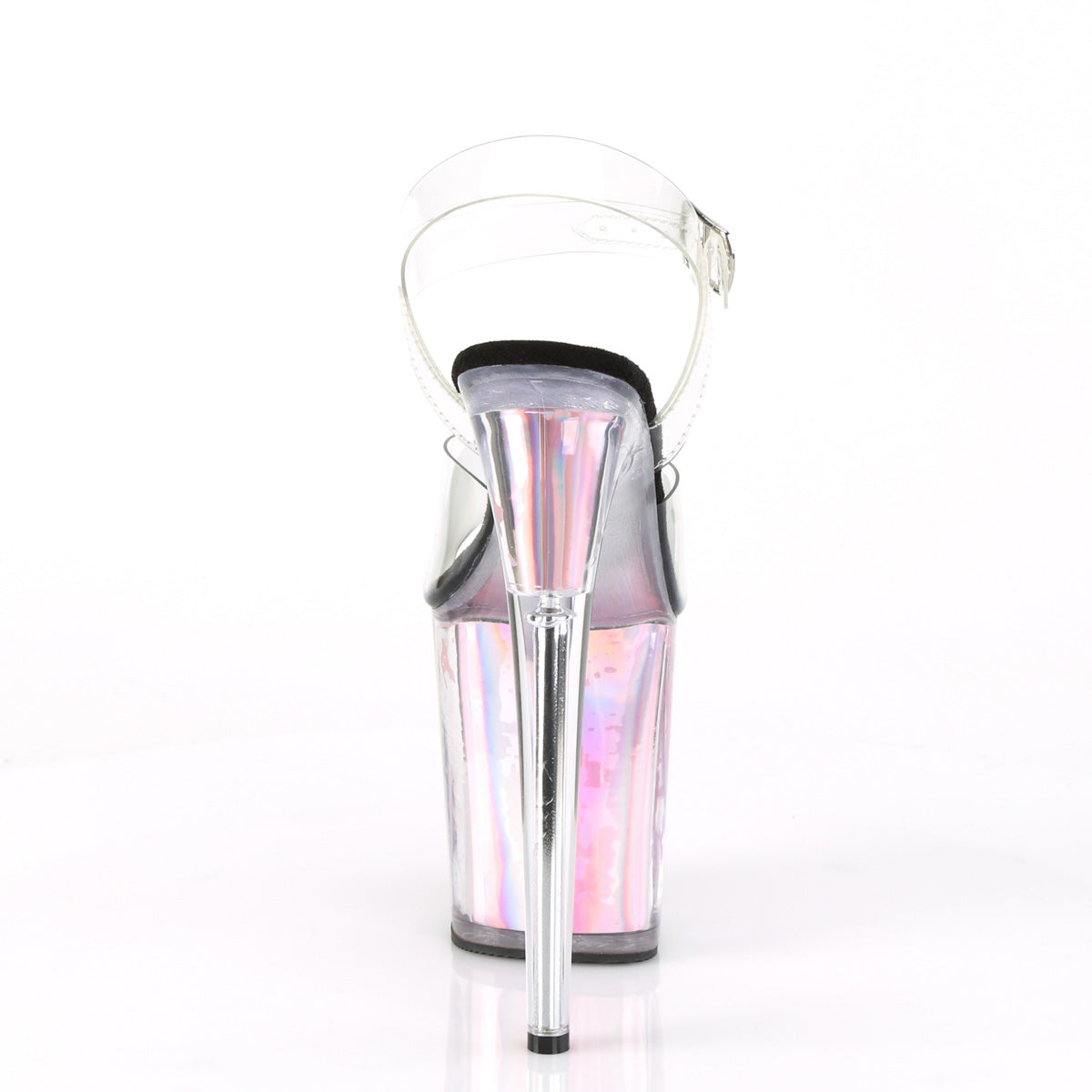 Pleaser Womens Sandals FLAMINGO-808HGI Clr/Pink Hologram Inserts