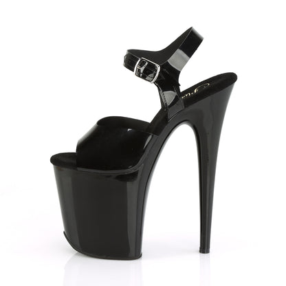 Pleaser Womens Sandals FLAMINGO-808N Blk (Jelly-Like) TPU/Blk