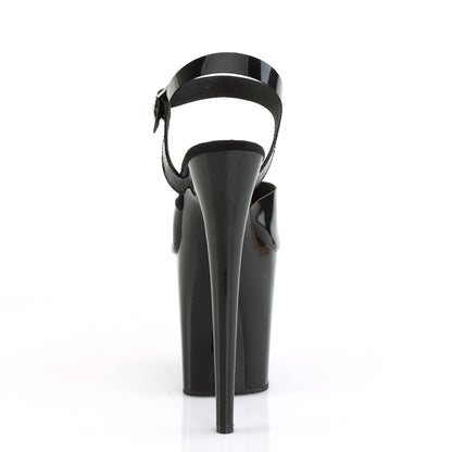 Pleaser Womens Sandals FLAMINGO-808N Blk (Jelly-Like) TPU/Blk