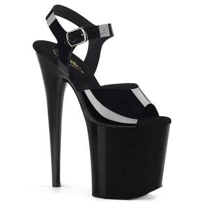 Pleaser Womens Sandals FLAMINGO-808N Blk (Jelly-Like) TPU/Blk