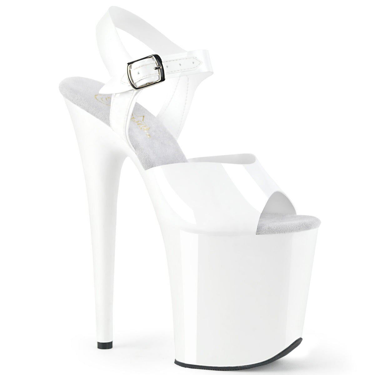 Pleaser Damen Sandalen FLAMINGO-808n WHT (GELLY-LIFE) TPU / WHT