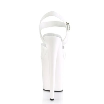 Pleaser Damen Sandalen FLAMINGO-808n WHT (GELLY-LIFE) TPU / WHT