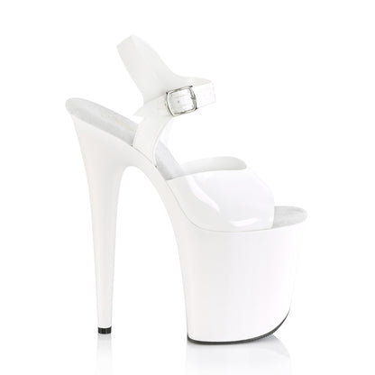 Pleaser Damen Sandalen FLAMINGO-808n WHT (GELLY-LIFE) TPU / WHT