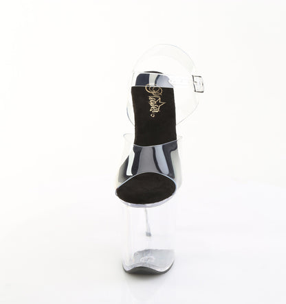 Pleaser Women's Platform Shoes FLAMINGO-808PREM Clr TPU-Blk/Clr