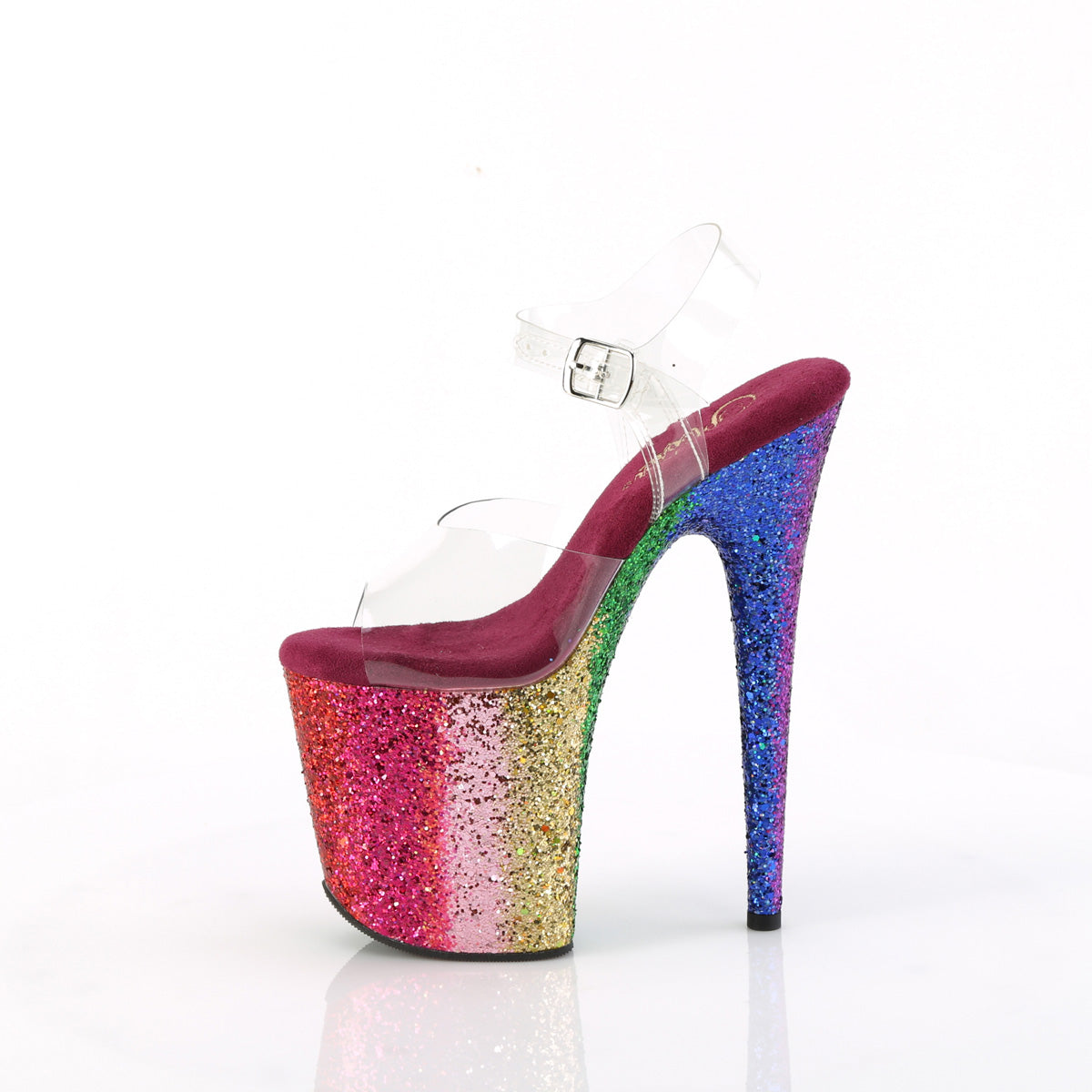 Pleaser   FLAMINGO-808RBG CLR/Rainbow Funkeln
