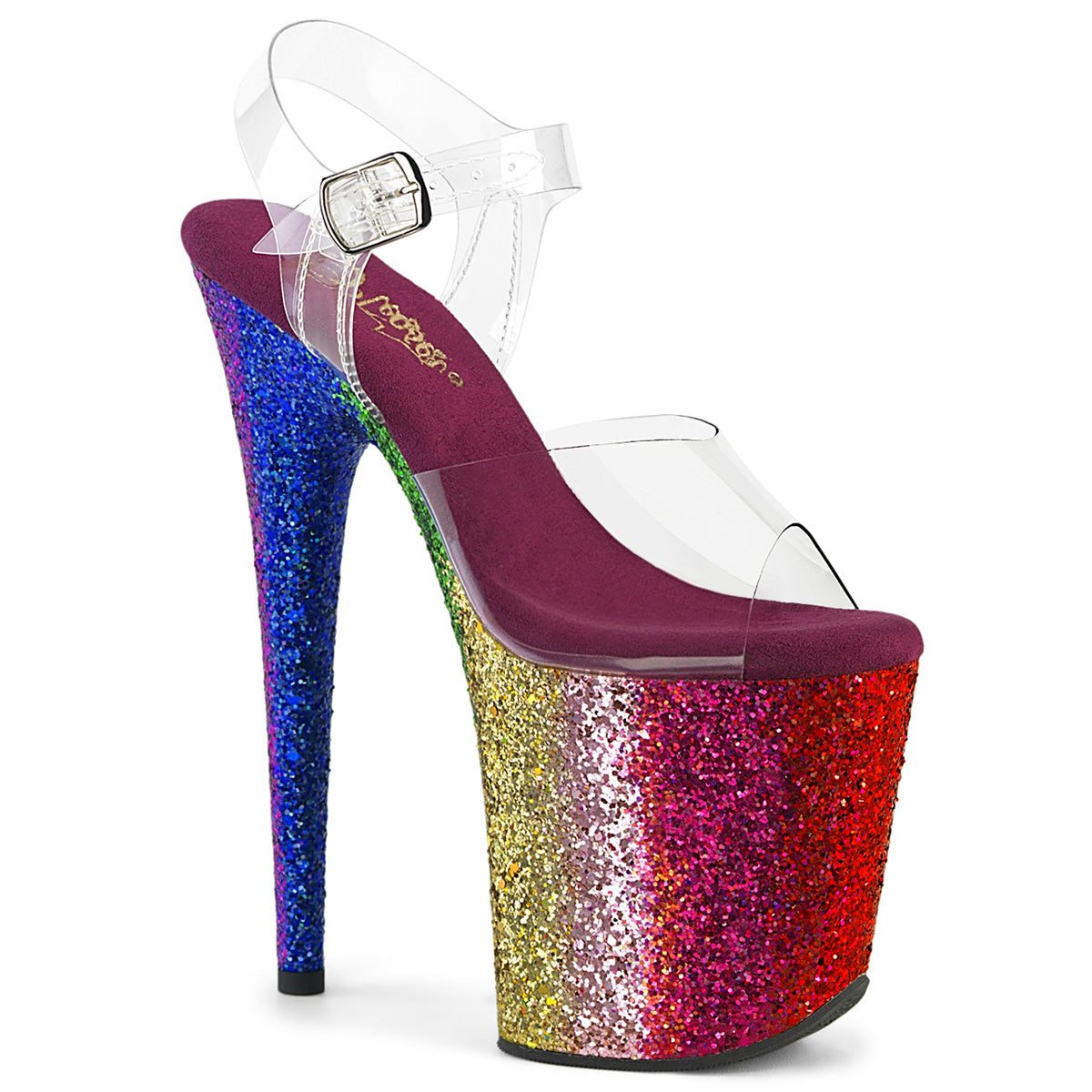 Pleaser   FLAMINGO-808RBG CLR/Rainbow Funkeln