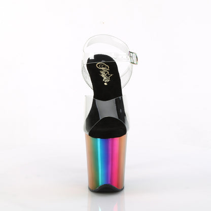 Pleaser  Sandals FLAMINGO-808RC Clr/Rainbow Chrome