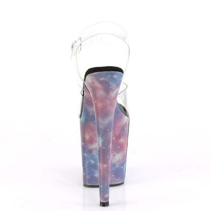 Pleaser Womens Sandals FLAMINGO-808REFL Clr/Purple-Blue Reflective