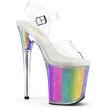 Pleaser   FLAMINGO-808RG-01 CLR/Rainbow Funkeln