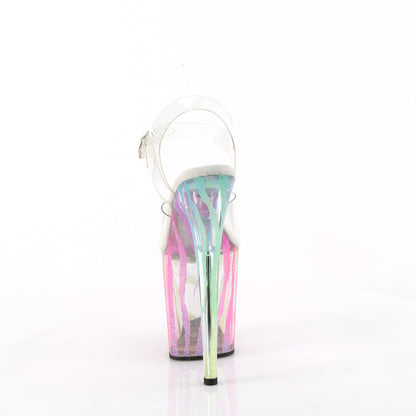 Pleaser   FLAMINGO-808RG-03 Clr/Rainbow Glitter