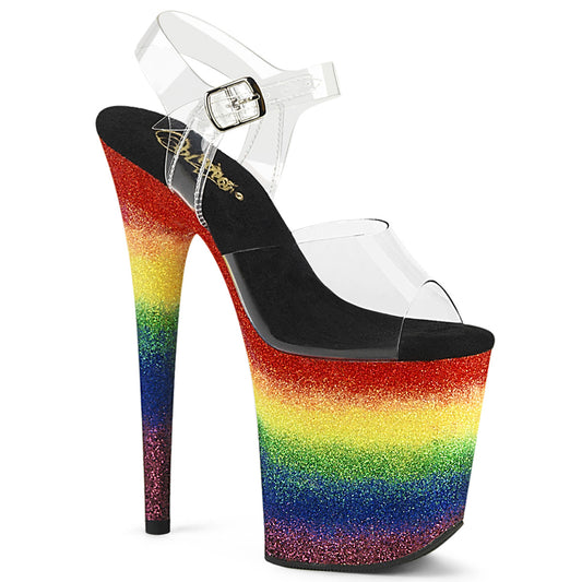 Pleaser   FLAMINGO-808RG-04 CLR/Rainbow Funkeln