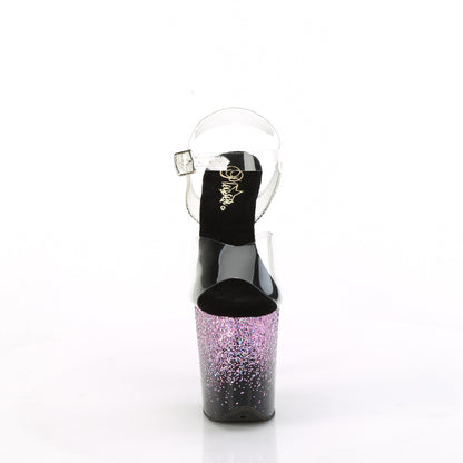 Pleaser   FLAMINGO-808SS CLR/BLK-Purpur Multi Glitter