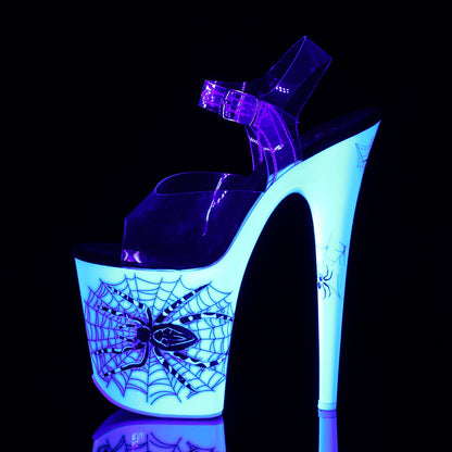 Pleaser Womens Sandals FLAMINGO-808SW Clr/Neon White