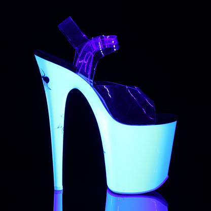 Pleaser Womens Sandals FLAMINGO-808SW Clr/Neon White