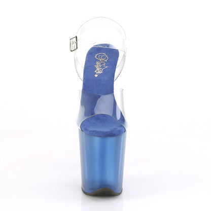 Pleaser Womens Sandals FLAMINGO-808T Clr/Blue Tinted