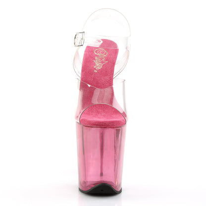 Pleaser Women's Platform Shoes FLAMINGO-808T Clr/Pink Tinted